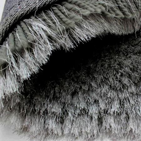 Soft Grey Shaggy Bedroom Mat